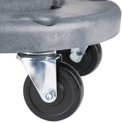 Trash Can Dolly Heavy-duty | 5 Caster | 460 Lb Capacity | 18 Gray
