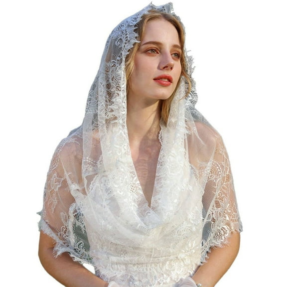 Elegant Lace Hijab Veil Hair Styling Mantilla Head Scarf For Formal Event Casual Wear Soft Breathable Latin Veils
