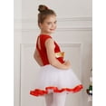 thumbnail image 3 of YEAHDOR Toddlers Girls Santa Christmas Party Costume Shiny Sequins Big Bow Decor Ballet Dance Dress A Red 6, 3 of 7