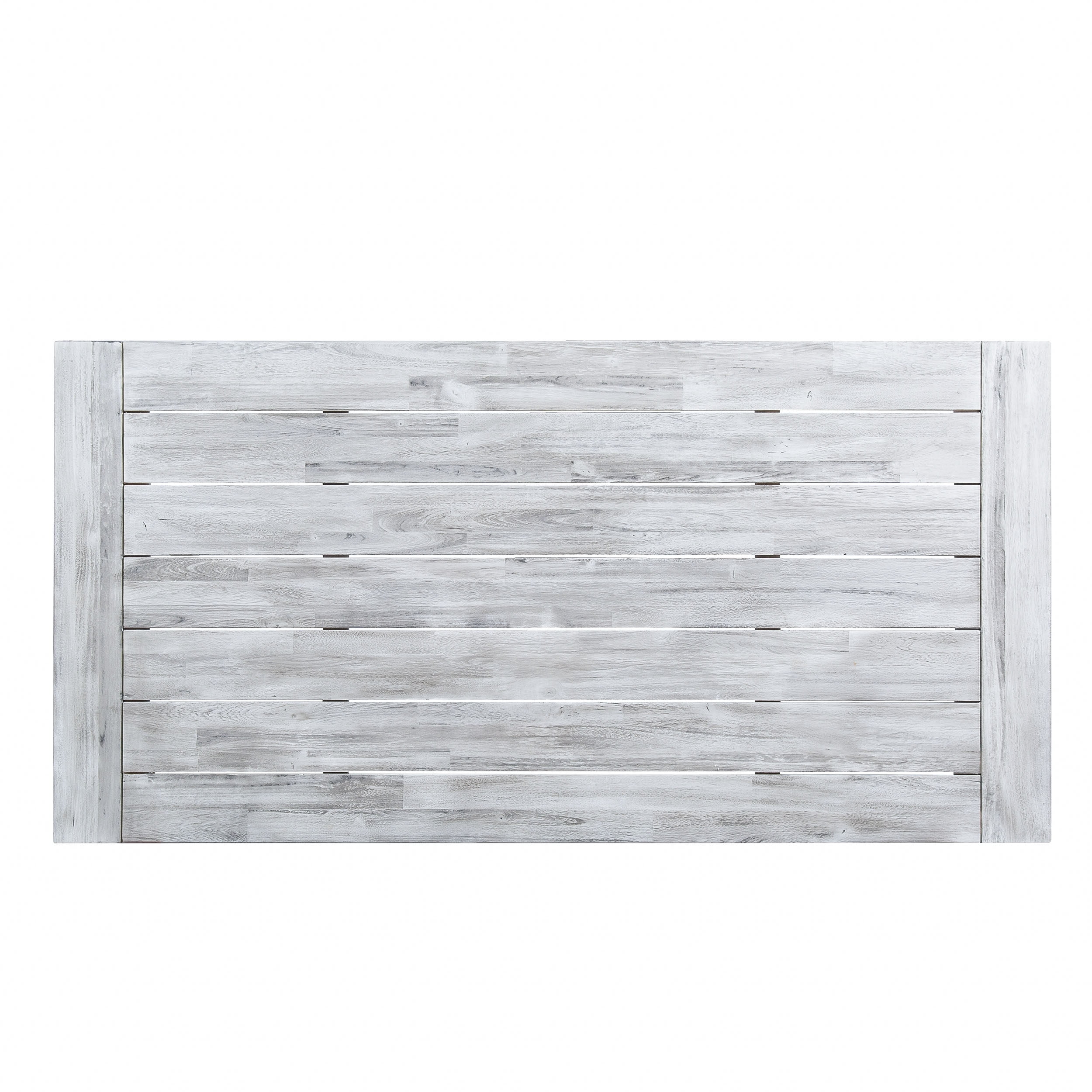 Dining Table, Outdoor Light Grey Sandblast Finish Acacia Wood Table for Patio Garden, Light Grey