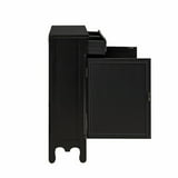 Cillian 2-Door 2-Drawer Console Table with Shelves, Black - Walmart.com