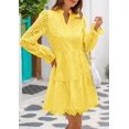 thumbnail image 3 of Vestido PRETTYGARDEN para mujer, primavera 2025, manga larga, cuello en V, 3 of 9
