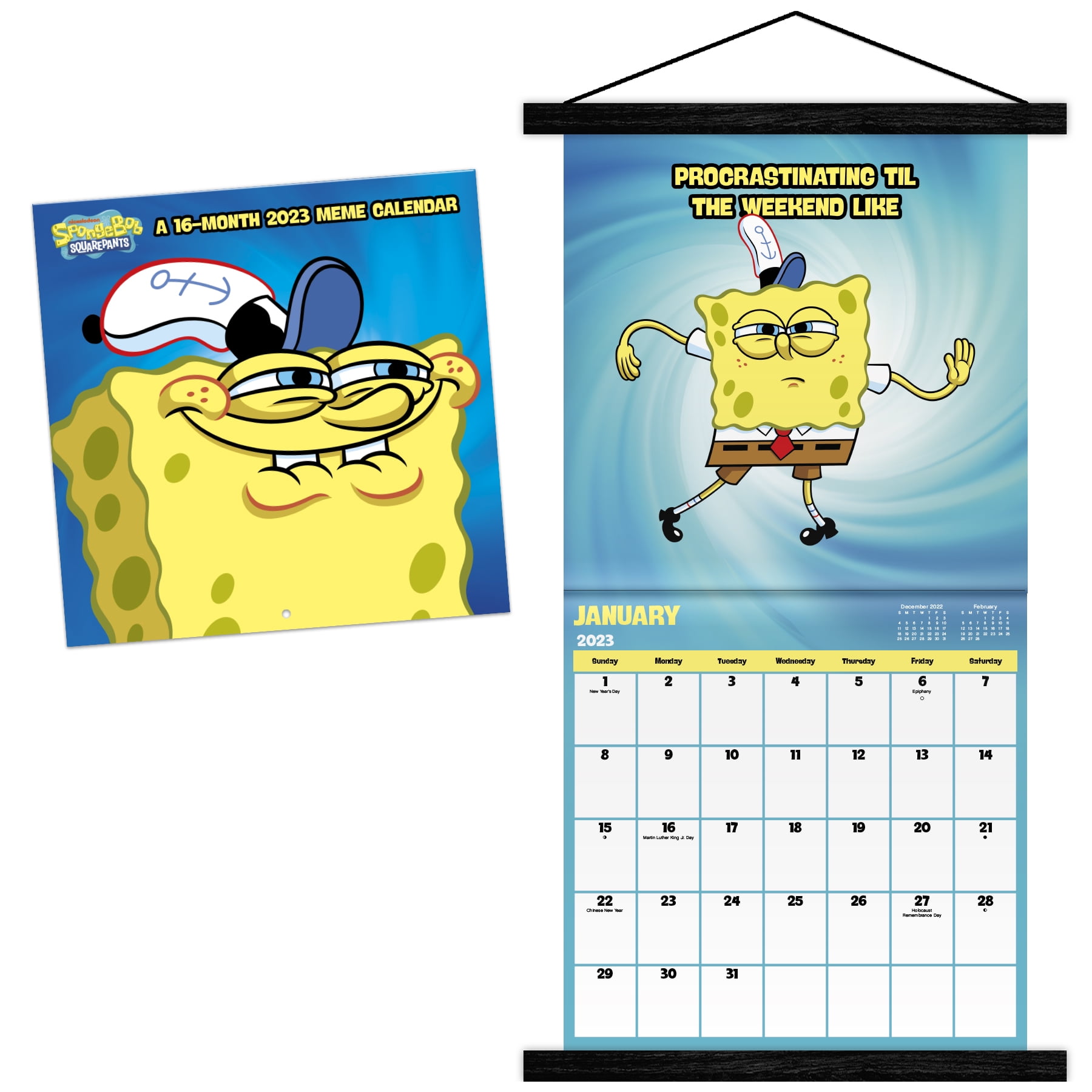 Trends International 2023 Nickelodeon SpongeBob SquarePants Wall Calendar Pushpins  lupon.gov.ph