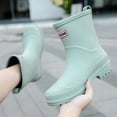 thumbnail image 5 of IUJSOY Women Rain Boots Insulated Lightweight Rubber Fashion Garden Shoes for Women Wide Calf, 5 of 5
