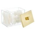 thumbnail image 5 of mDesign Square Storage Apothecary Jar for Bathroom - Clear/Soft Brass, 5 of 8