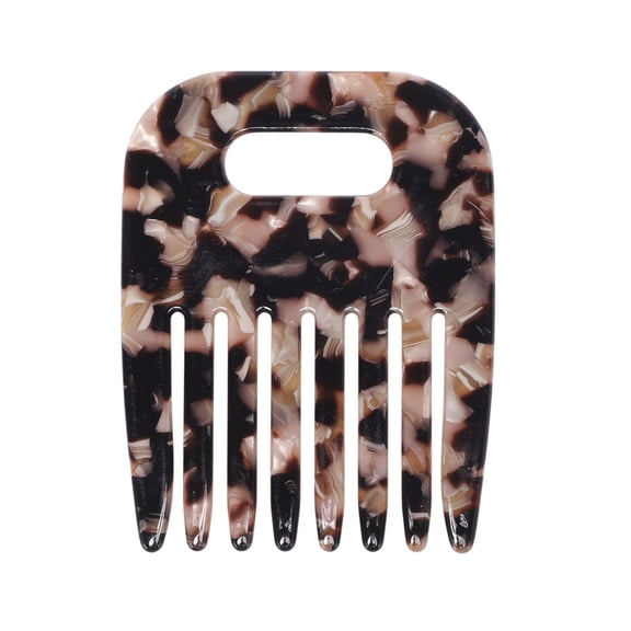 Unique Bargains 1 Piece Women Durable Vintage Acetate Comb for Curly Hair Colorful