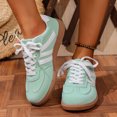 thumbnail image 3 of Rokment Women's Vintage Leopard Running Skate Shoes Comfortable Casual Color Block Lace up Low Top Walking Flat Tennis Sneakers Outdoor Athletic Trainers, 3 of 6