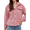 Pink, variant on Mengpipi Women's Short Lapel Cardigan Fuzzy Ribbed Knit Open Front Shacket S-2XL