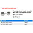 thumbnail image 2 of Front Engine Shock Mount - Compatible with 1984 - 1985 Chevy Citation II, 2 of 2