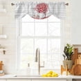 thumbnail image 3 of Valentine's Day Tie Up Valance Curtains for Windows, Kitchen Curtains Window Treatments, Love Trees Bike Romanic Grey Wooden Short Window Shades Valances for Bedroom Bathroom Cafe 54"x18", 3 of 8