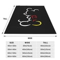 thumbnail image 3 of Manta de Mickey Mouse, suave y afelpada, ideal para dormitorio, sala de estar, sofá, oficina, regalo para todas las estaciones para mujeres, hombres, niñas y niños., 3 of 7