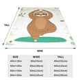 thumbnail image 5 of Bingfone Cute Sloth In Yoga Pose Tree Print Flannel Fleece Blanket Throw Blanket For Bed,Sofa,Couch,Travel,Camping(80"X60"), 5 of 9