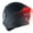 Z LED Matte Black, variant on 1Storm Motorcycle Street Bike Dual Visor/Sun Visor Full Face Helmet Mechanic with LED Tail Light: LED_HJK316 Matt Black
