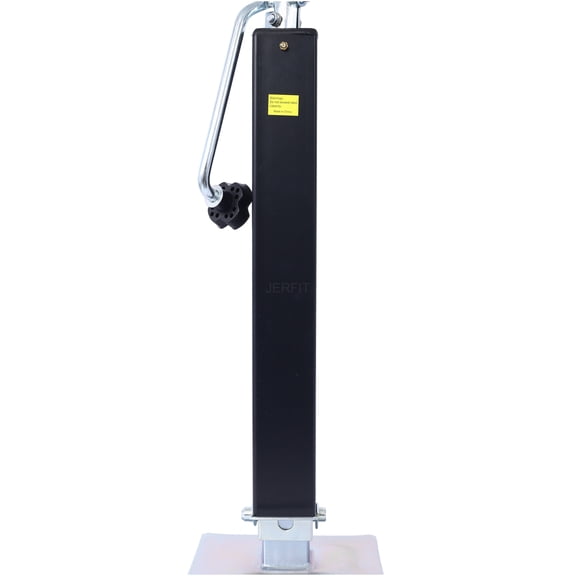 JERFIT 8000 lb Heavy Duty Drop Leg Jack, 15" Lift Travel, Weld-On Trailer Jack for Utility, Equipment & RV, Black Powder Coated Steel Construction