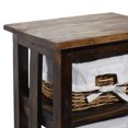 thumbnail image 5 of DecMode 15" x 29" Dark Brown Wood 3 Baskets Storage Unit, 1-Piece, 5 of 13