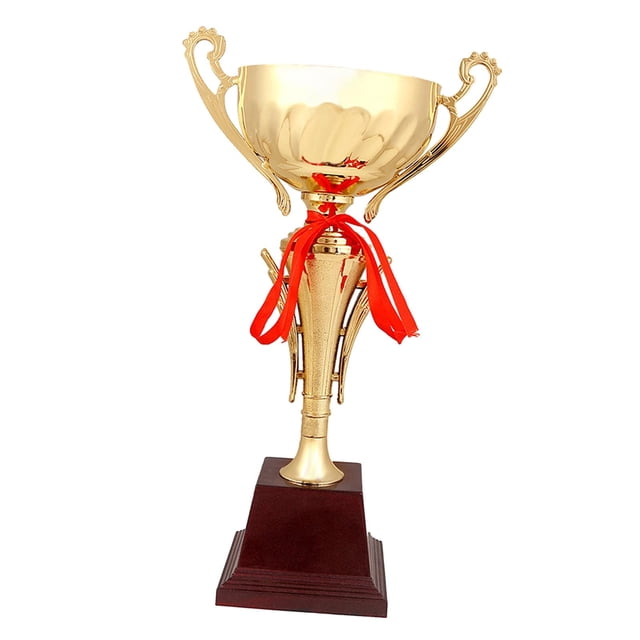 Youkk Award Trophies Prizes Kids Small Trophies Props Celebrations for Party Event 32.5cm Gold 38.5cm