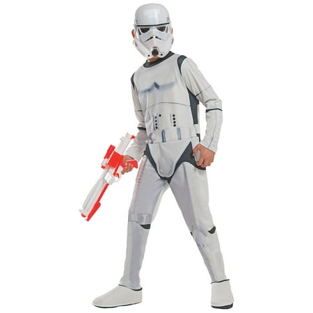 Morris Costumes Stormtrooper Child favorite character from the original Star wars trilogyof movies Mask and jumpsuit with boottops Medium, Style RU610700MD