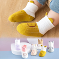 thumbnail image 2 of 3 Double Spring and Autumn Basic Simple Cute Cartoon Boys and Girls Soft Comfortable Breathable Baby Socks Pink 9M, 2 of 6