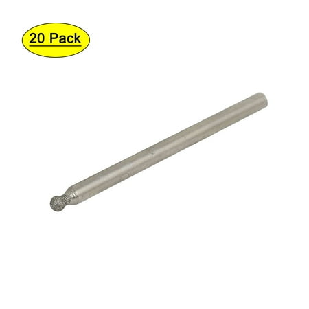 

Unique Bargains 1/3 Shank 2.5mm Dia Ball Shaped Diamond Head Grinding Mounted Point Bit 20pcs