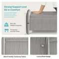 thumbnail image 6 of Pinmoco 44" Upholstered Storage Bench, Wood Frame Entryway Bench with Storage for Bedroom & Living Room, Corduroy Gray, 6 of 8