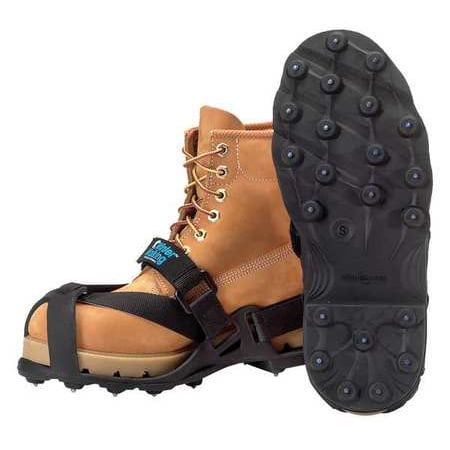 Winter Walking Size 9-1/2 to 11 Strap-on Cleats, Men's, Black, JD4472-L