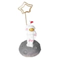 thumbnail image 5 of Estatua de estatuilla de astronauta, diseño bonito, buen regalo, decoración de escritorio duradera multifunción, 2 uds., 5 of 5