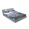 thumbnail image 2 of Ambesonne Winter Fitted Sheet & Pillow Sham Set, Nordic Snow Nature Icy, Queen, White Dark Taupe, 2 of 2