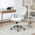 thumbnail image 2 of Vinsetto Office Desk Chair, 360° Swivel Computer Chair, White, 2 of 10