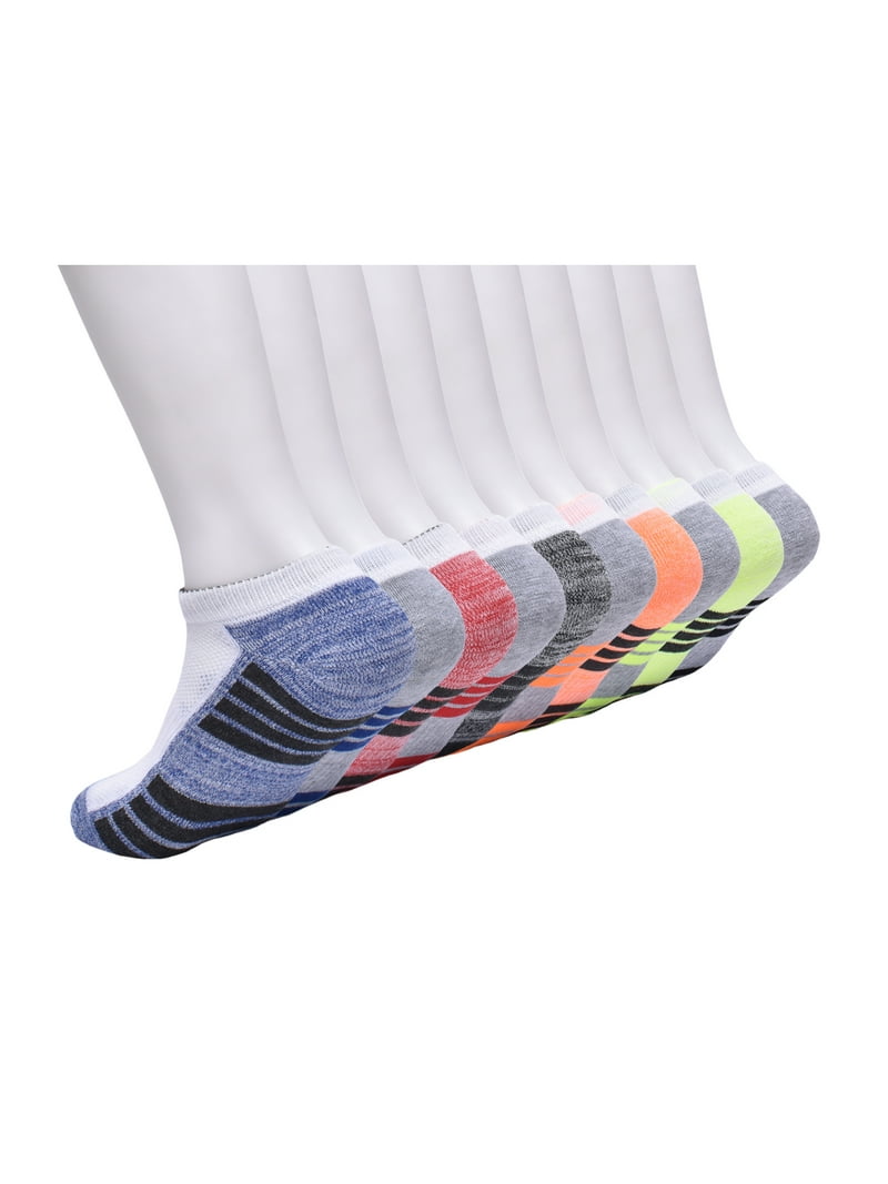 Athletic Works Boys Cushioned Sock 10-Pack Sizes S to 3-9