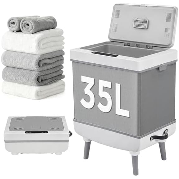 Foldable Towel Warmer 35L Large Quick Heating Hot Warming Tub Fits Up to 3 Oversized Towels(45"x70"), Bathrobes and Blankets Ideal for Home & Spa$$Home Decor, Kitchen, & Other