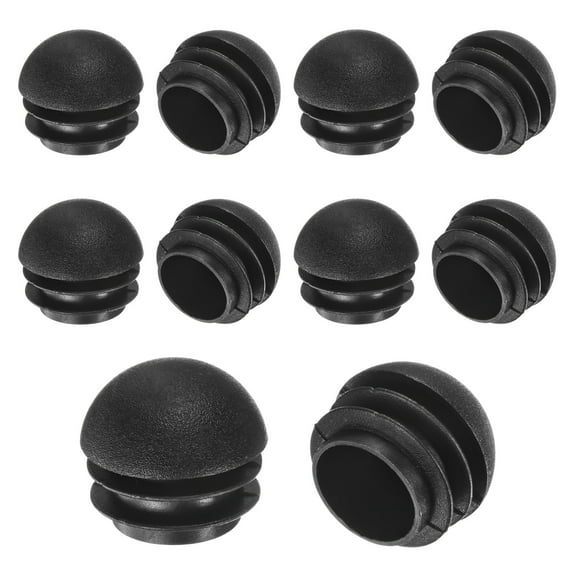 Uxcell 10-Pack Spherical Plastic Hole Plugs, 1" (25mm) Plastic Tubing End Caps for Patio/Chairs/Fences, Metal Tubing Leg Cap