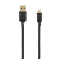 thumbnail image 1 of Fonemax Ultra Toughness Lightning a USB "fuerte" cable de carga rápida de la serie Black 2M, 1 of 2