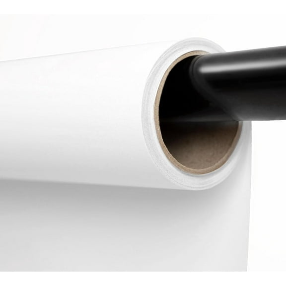 Seamless Paper Backdrop White Paper Backdrop for Photoshoot (86''x32.8' Arctic White)