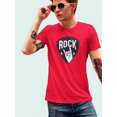 thumbnail image 2 of Rock Badges Rock On Design Men Red T-Shirt, Male XX-Large, 2 of 4