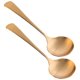 thumbnail image 1 of Cucharas de sopa de cuchara para gachas de latón, vajilla de latón para el hogar, cucharas para gachas duraderas, 2 uds., 1 of 6