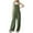 Army Green, variant on Summer Boho Overalls for Women 2025 Casual Wide Leg Sleeveless Solid Color Straight Leg Strap Rompers Jumpers with Pockets