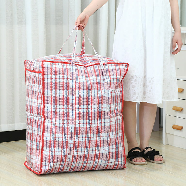Super Large Silver Bags Thicken Plastic Moving Packaging Bag Transparent  with Handle for Duvet Blanket Bedding