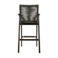 thumbnail image 5 of Brielle Outdoor Dark Eucalyptus Wood and Gray Rope Counter Height Stool, 5 of 8