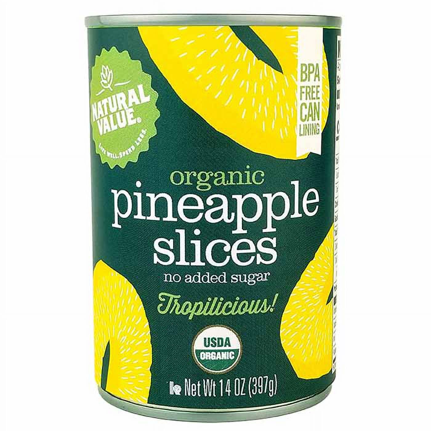Natural Value Pineapple Chunks, Organic-14 oz