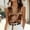 Brown, variant on Womens Silk Satin Sleeveless Shirts Blouses Solid Casual Loose V Neck Classic Tank Tops for Work office Dark Blue XL(XL)