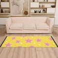 thumbnail image 2 of Yayeee Runner Rug for Bedroom 2'x6' Machine Washable Hallway Non Slip Mat, Big Pink Stars Pattern, 2 of 8