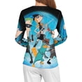 thumbnail image 4 of Phineas And Ferb Women’s Pajama Top 3D Digital Print Sleepwear Trendy Crewneck Pullovers Long Sleeve Shirts 5XL, 4 of 8