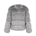 thumbnail image 7 of Usmixi Winter Faux Furry Coat for Women Fuzzy Fleece Coat for Women Long Sleeve Casual Solid Open Front Fluffy Plush Jacket Warm Thickened Cozy Faux Fur Outwear Casual Faux Furry Coat, 7 of 7