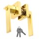 thumbnail image 1 of Moluckfu 1Jgo Manilla Para Puerta De Aluminio Dorado Con Fácil Para Privacidad, 1 of 6