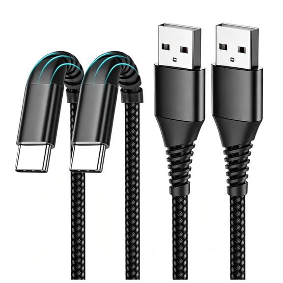 USB C Cable 10FT 2Pack USB A to Type C Charger Cable 3A Fast Charging Phone Cord for Samsung Galaxy S23 S22 S21 S20 A01 A02s A10e A11 A50 A52, Note 20 Ultra S21, Stylus Power G7 G6 Z4,LG G7 G8