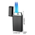 thumbnail image 3 of PATLOLLAV Mini Butane Lighter, Windproof High Temperature Double Jet Torch Lighter,Refillable and Adjustable Pocket Lighter, Great Gift for Birthday Father's Day, 3 of 5