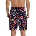 thumbnail image 3 of Bixox Men's Dancing Skeletons Floral Garden printed lightweight casual shorts, soft sleep shorts with pockets., 3 of 7