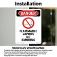 thumbnail image 3 of Flammable Vapors No Smoking OSHA Danger Vinyl Decal Label 24 Inch x 18 Inch - 10 Pack, 3 of 6