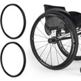 thumbnail image 1 of Silicone Wheelchair Push Rim Covers, 20/22/24inch 1 Pair Wheelchair Rear Wheel Push Ring Protective Cover, Non-slip Wear-Resistant Hand Push Cover, Cover for Improve Grip and Traction(Black,22in), 1 of 7