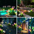thumbnail image 4 of Luces solares para jardín de exterior de 3 piezas, decoración solar con forma de lirio que cambia de color, multicolor, impermeables (blanco, rojo y morado), 4 of 5